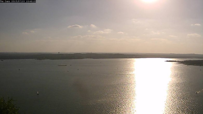 Lake Travis webcam, July 19, 2015 5:55 PM CT