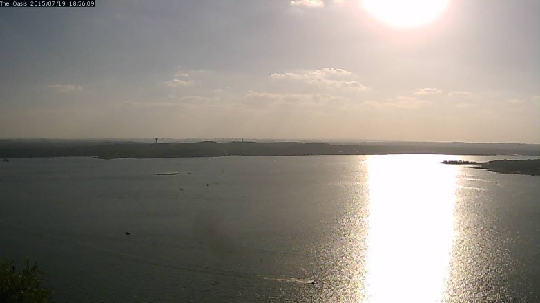 Lake Travis webcam, July 19, 2015 6:05 PM CT