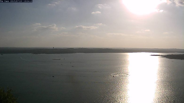 Lake Travis webcam, July 19, 2015 6:10 PM CT