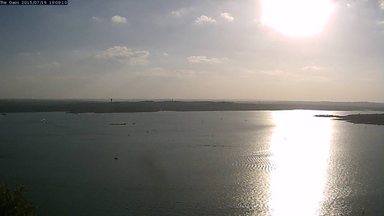 Lake Travis webcam, July 19, 2015 6:15 PM CT