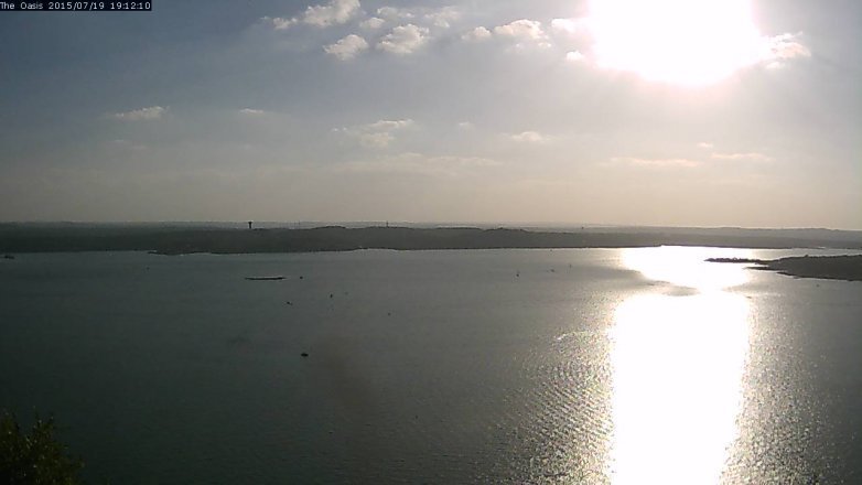 Lake Travis webcam, July 19, 2015 6:20 PM CT