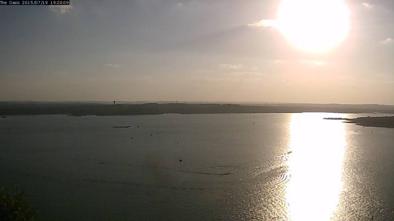 Lake Travis webcam, July 19, 2015 6:25 PM CT
