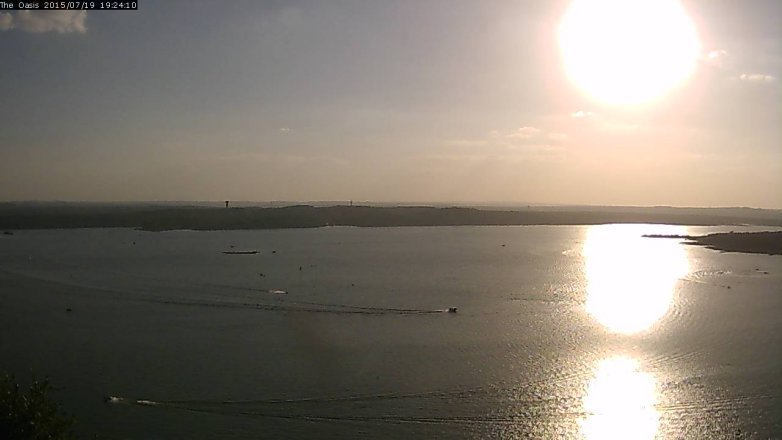 Lake Travis webcam, July 19, 2015 6:30 PM CT