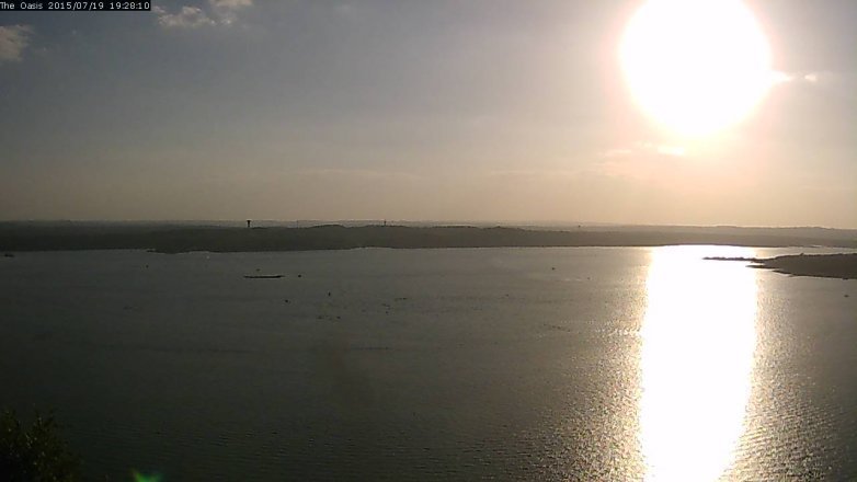 Lake Travis webcam, July 19, 2015 6:35 PM CT