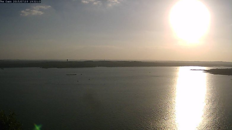 Lake Travis webcam, July 19, 2015 6:40 PM CT