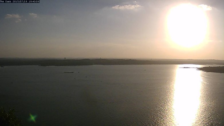 Lake Travis webcam, July 19, 2015 6:45 PM CT