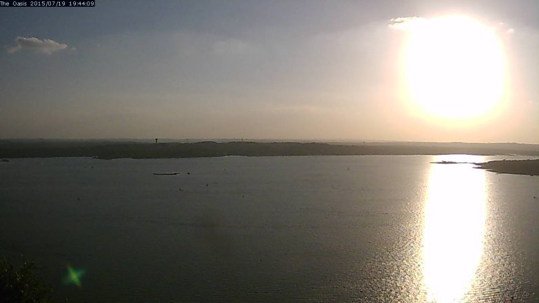 Lake Travis webcam, July 19, 2015 6:50 PM CT