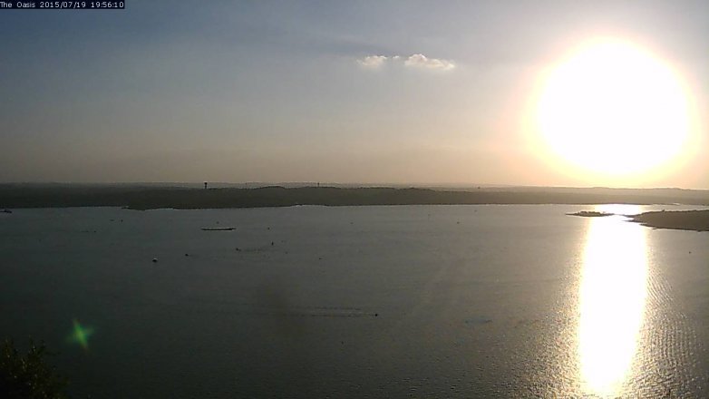 Lake Travis webcam, July 19, 2015 7:00 PM CT
