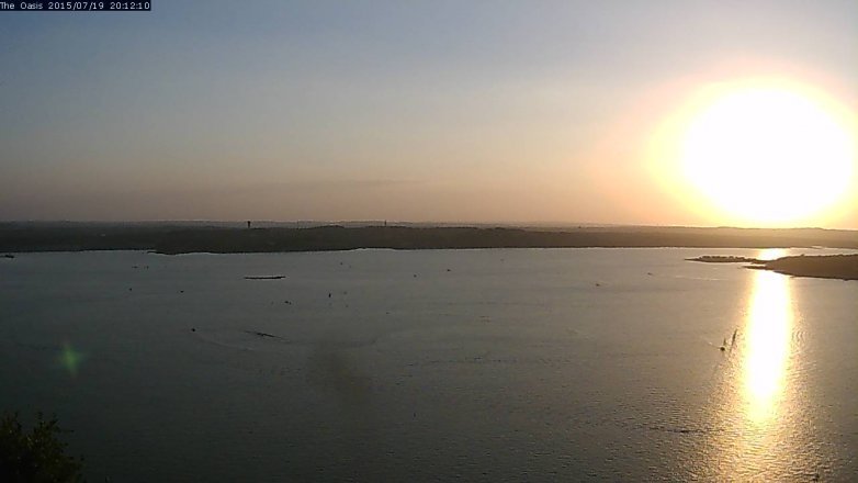 Lake Travis webcam, July 19, 2015 7:20 PM CT