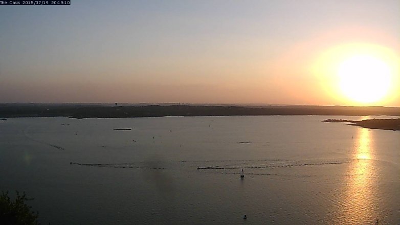 Lake Travis webcam, July 19, 2015 7:25 PM CT