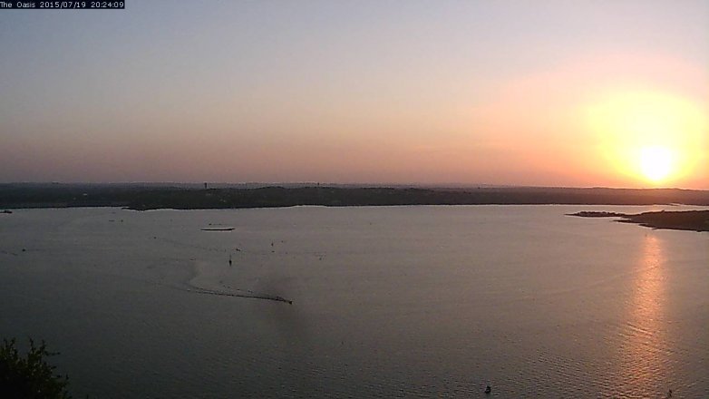 Lake Travis webcam, July 19, 2015 7:30 PM CT