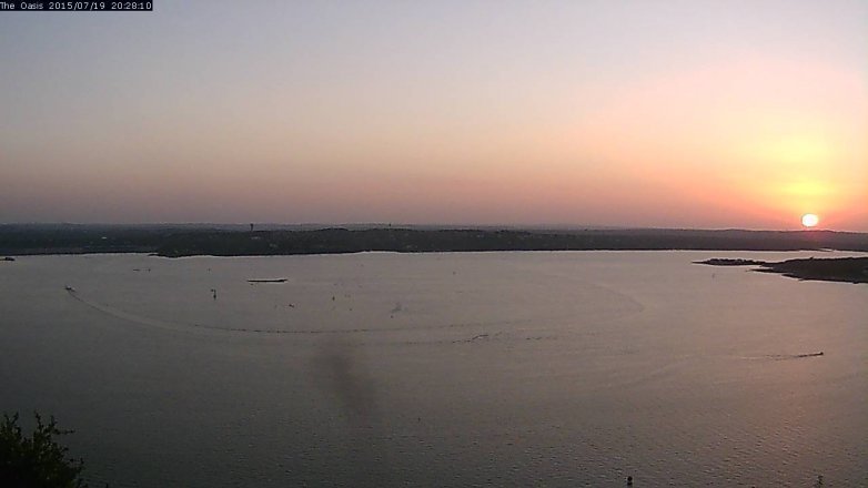 Lake Travis webcam, July 19, 2015 7:35 PM CT