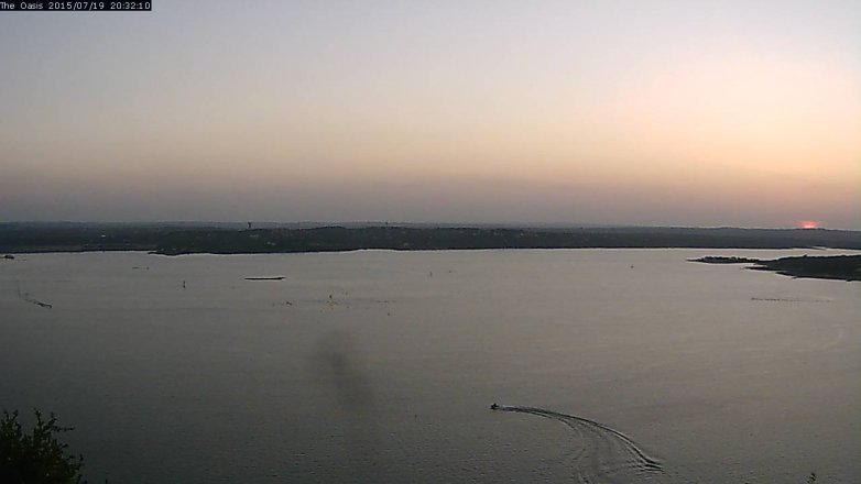 Lake Travis webcam, July 19, 2015 7:40 PM CT
