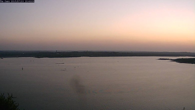 Lake Travis webcam, July 19, 2015 7:45 PM CT