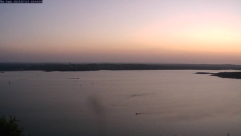 Lake Travis webcam, July 19, 2015 7:50 PM CT