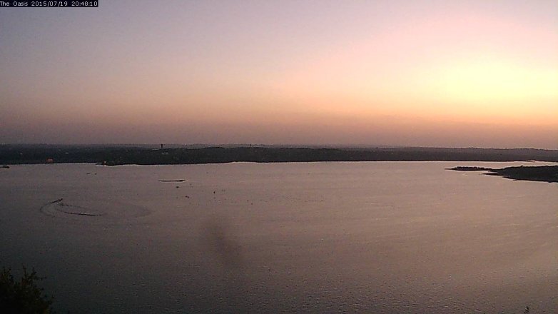 Lake Travis webcam, July 19, 2015 7:55 PM CT