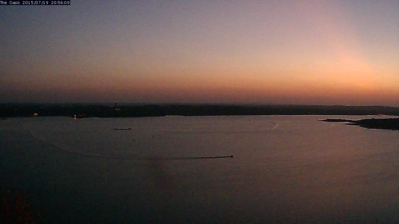 Lake Travis webcam, July 19, 2015 8:05 PM CT