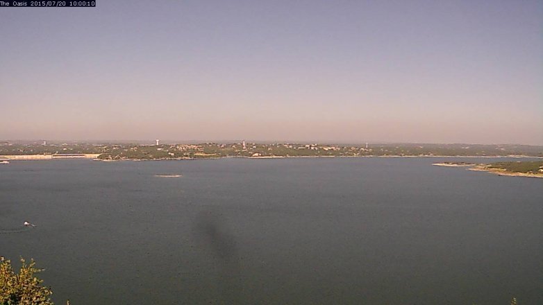 Lake Travis webcam, July 20, 2015 9:05 AM CT