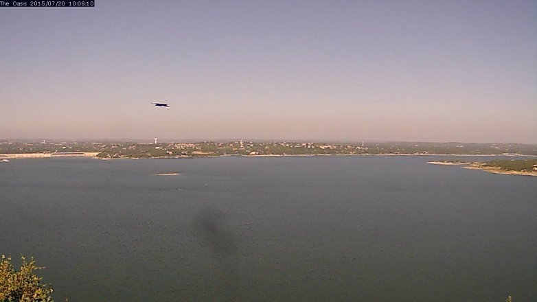 Lake Travis webcam, July 20, 2015 9:15 AM CT