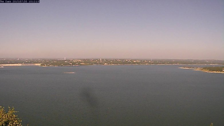 Lake Travis webcam, July 20, 2015 9:20 AM CT