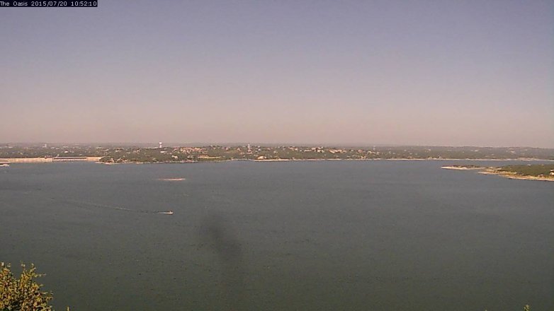 Lake Travis webcam, July 20, 2015 10:00 AM CT