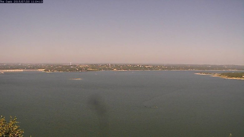 Lake Travis webcam, July 20, 2015 10:10 AM CT