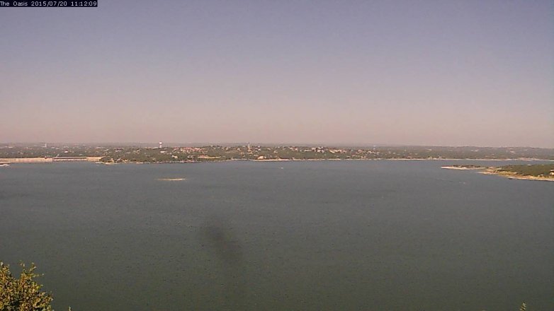 Lake Travis webcam, July 20, 2015 10:20 AM CT