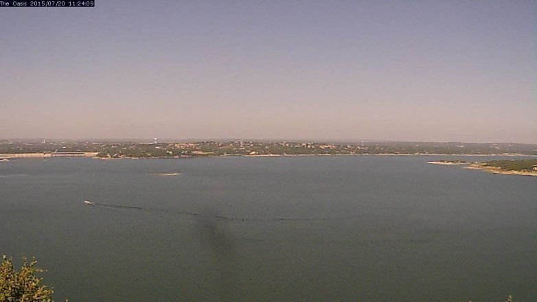 Lake Travis webcam, July 20, 2015 10:30 AM CT