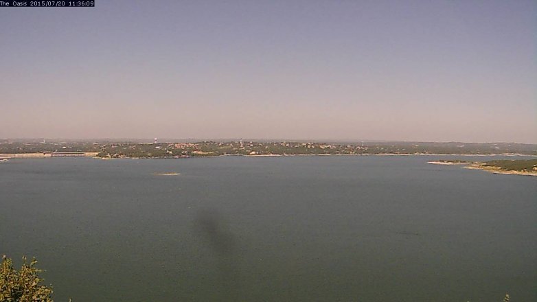 Lake Travis webcam, July 20, 2015 10:45 AM CT