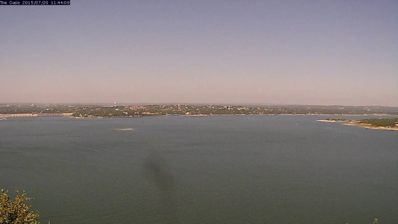 Lake Travis webcam, July 20, 2015 10:50 AM CT