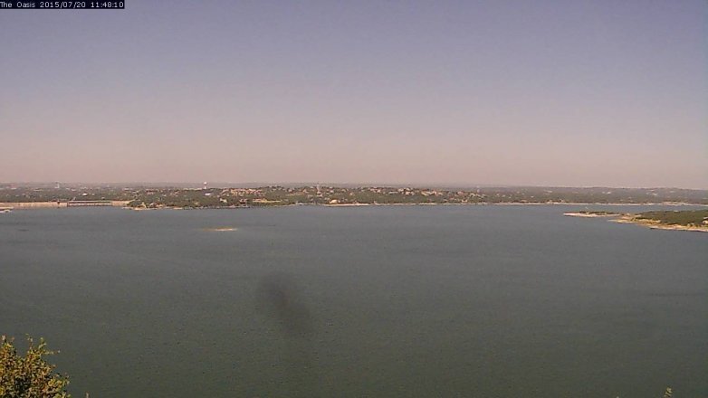 Lake Travis webcam, July 20, 2015 10:55 AM CT