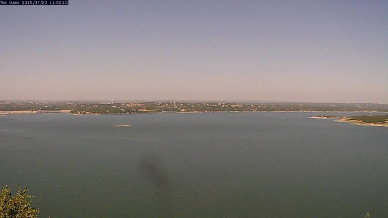 Lake Travis webcam, July 20, 2015 11:00 AM CT