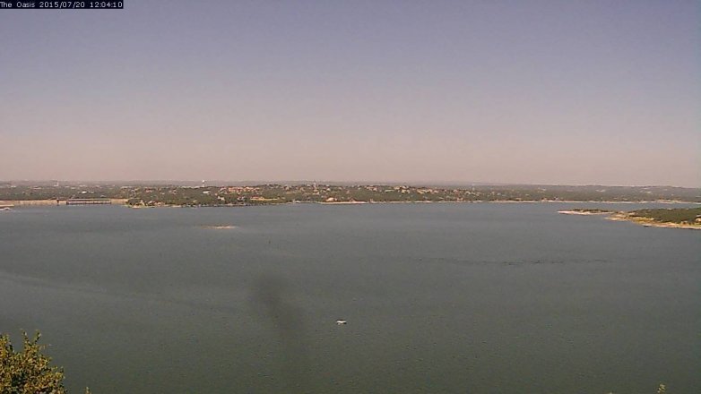 Lake Travis webcam, July 20, 2015 11:10 AM CT