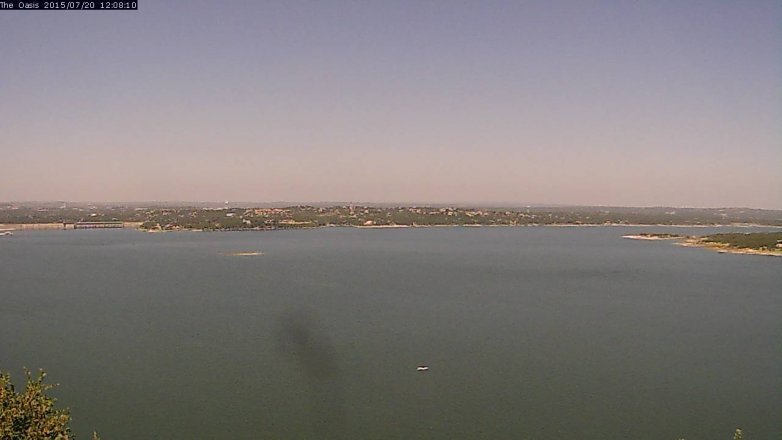 Lake Travis webcam, July 20, 2015 11:15 AM CT