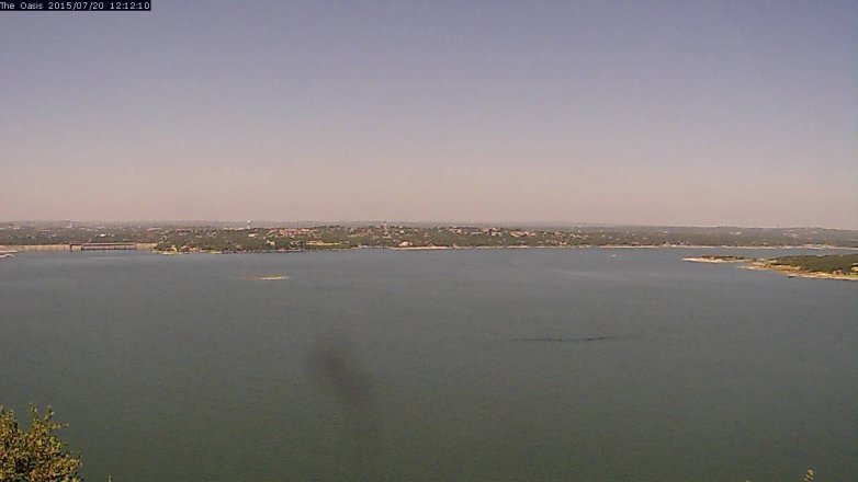 Lake Travis webcam, July 20, 2015 11:20 AM CT