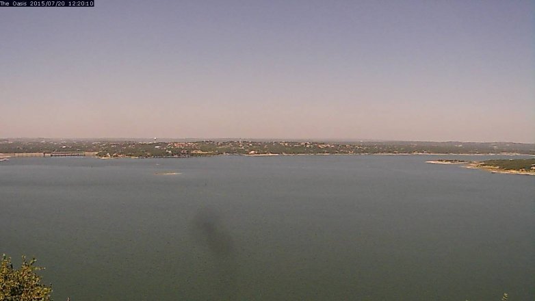 Lake Travis webcam, July 20, 2015 11:25 AM CT