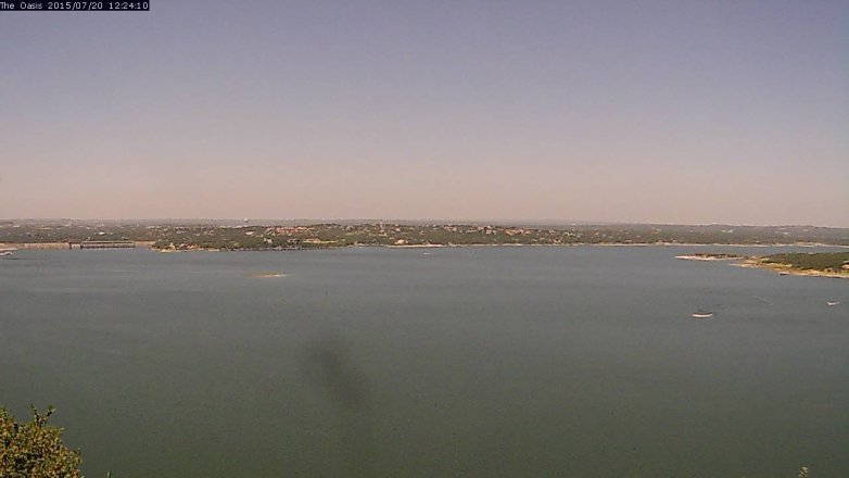 Lake Travis webcam, July 20, 2015 11:30 AM CT