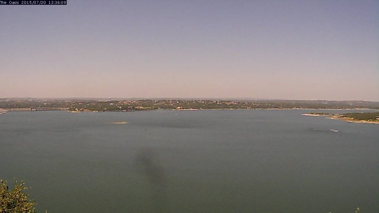 Lake Travis webcam, July 20, 2015 11:40 AM CT