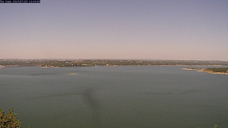 Lake Travis webcam, July 20, 2015 11:50 AM CT