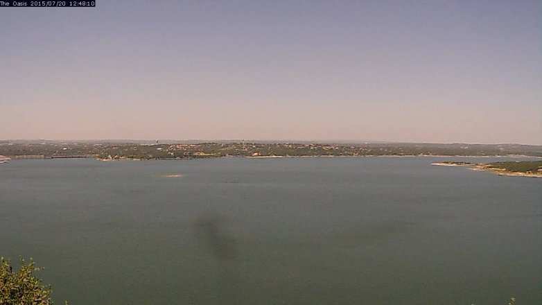 Lake Travis webcam, July 20, 2015 11:55 AM CT