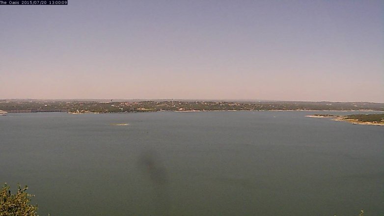 Lake Travis webcam, July 20, 2015 12:05 PM CT