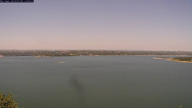Lake Travis webcam, July 20, 2015 12:10 PM CT