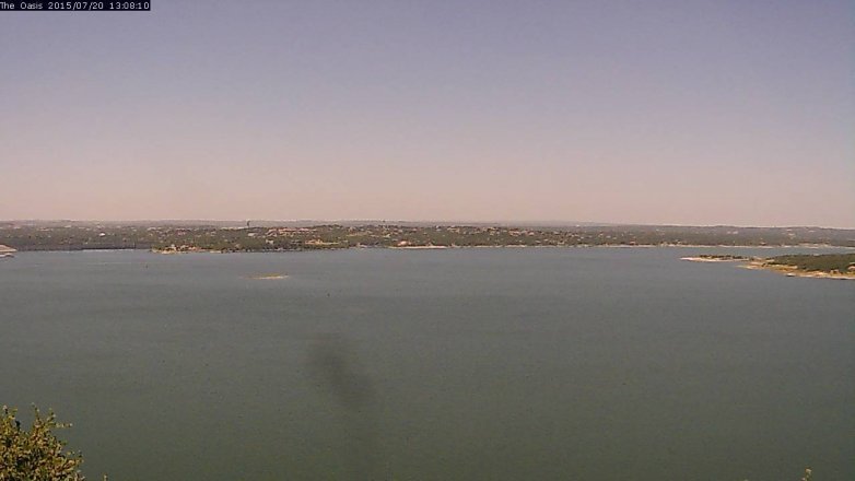 Lake Travis webcam, July 20, 2015 12:15 PM CT