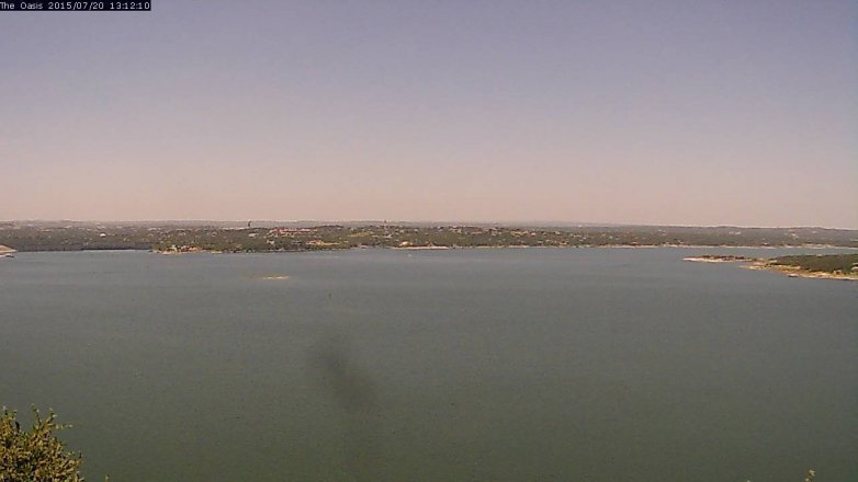 Lake Travis webcam, July 20, 2015 12:20 PM CT