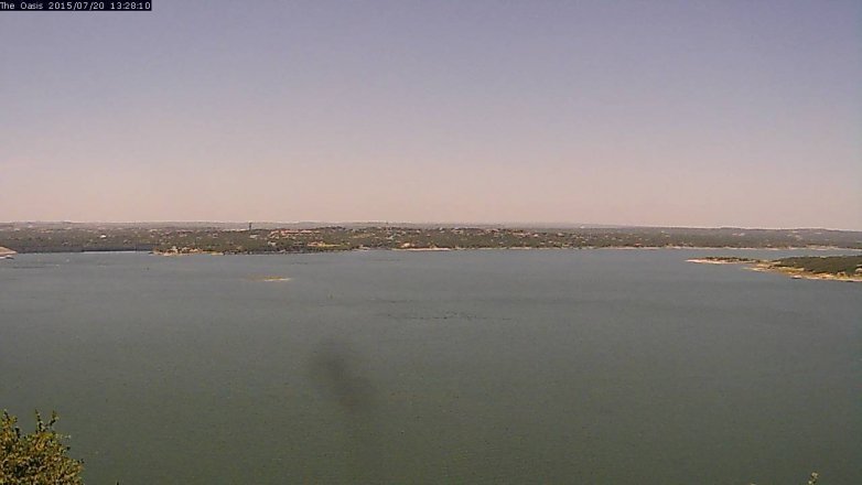 Lake Travis webcam, July 20, 2015 12:35 PM CT
