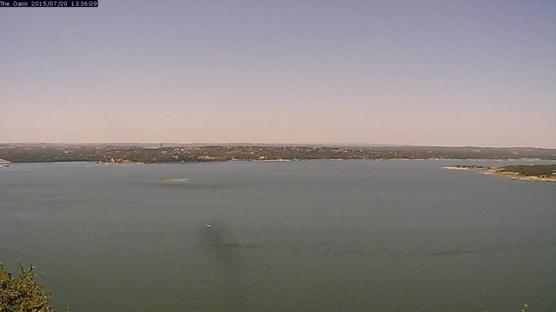 Lake Travis webcam, July 20, 2015 12:45 PM CT