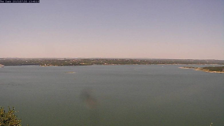 Lake Travis webcam, July 20, 2015 12:55 PM CT