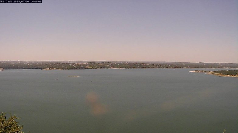 Lake Travis webcam, July 20, 2015 1:05 PM CT