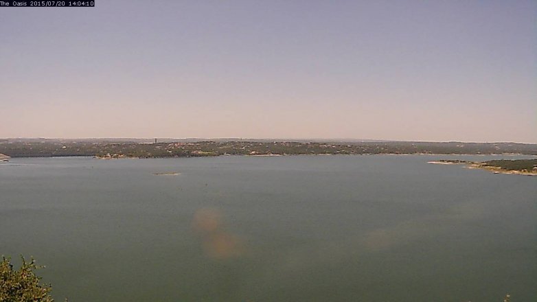 Lake Travis webcam, July 20, 2015 1:10 PM CT