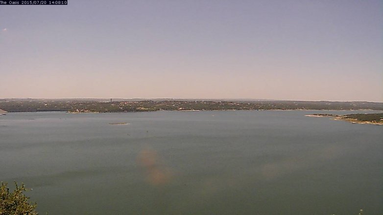 Lake Travis webcam, July 20, 2015 1:15 PM CT